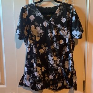Floral Scrub Top